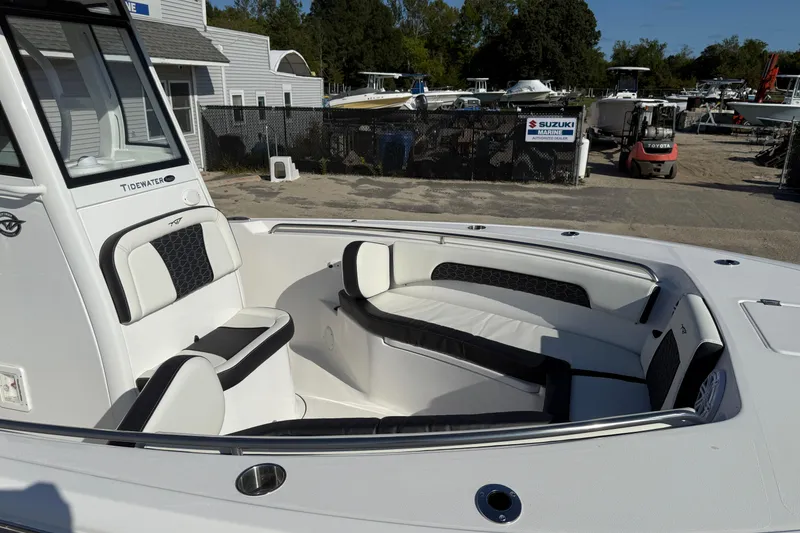 Slide: The Image of 2026 Tidewater 232 CC Adventure boat with spacious seating and modern design. - 20