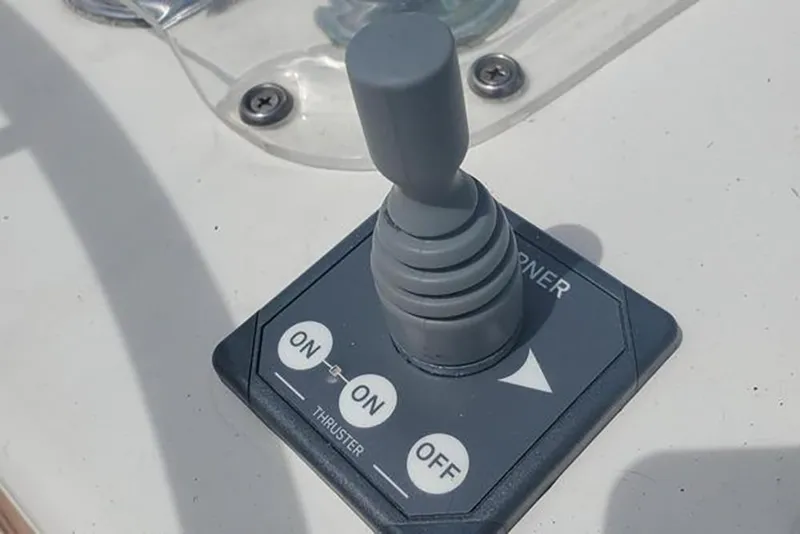 Slide: The Image of Joystick control panel on a 1981 Hatteras 56 Motor Yacht. - 8