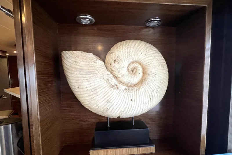 Slide: The Image of Decorative spiral shell displayed on a Nordhavn N78 yacht, 2009 model. - 47