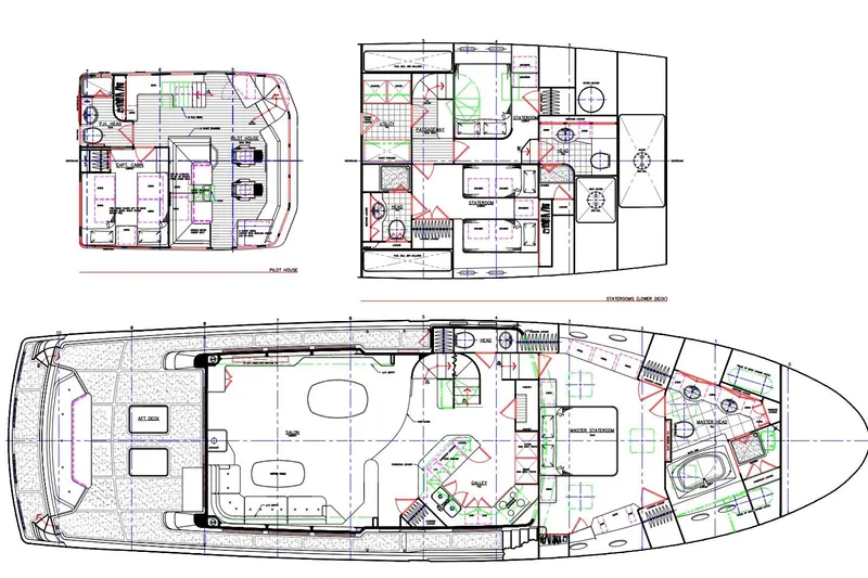 Slide: The Image of Floor plan of 2009 Nordhavn N78 yacht, showcasing detailed layout and design. - 49