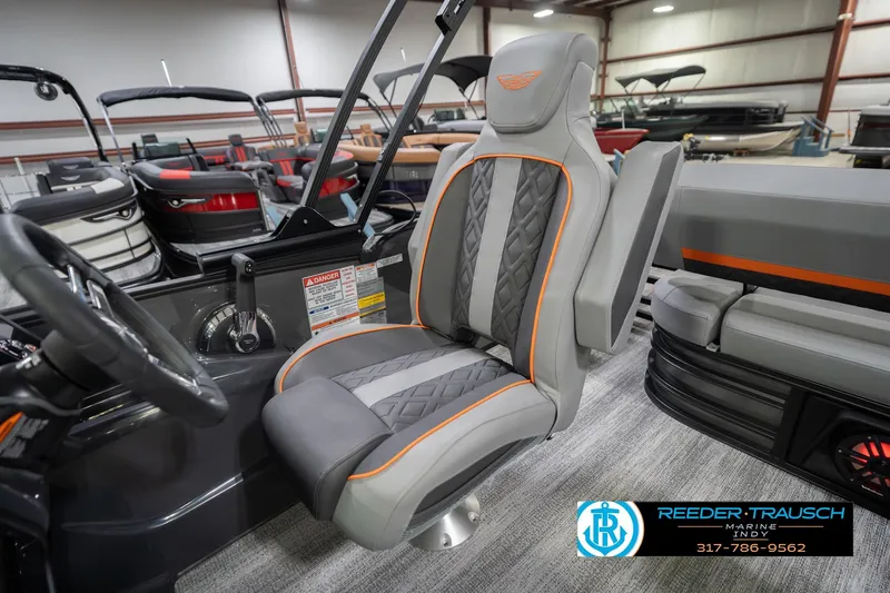 Slide: The Image of Luxury seating in 2026 Bennington 24 MSB boat, featuring modern design and comfort. - 29