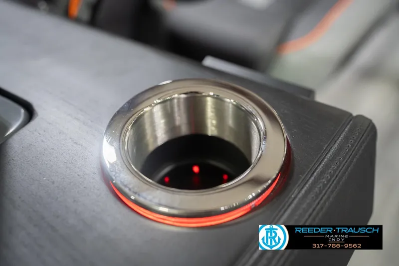 Slide: The Image of Illuminated cup holder on 2026 Bennington 24 MSB boat, featuring sleek design. - 51