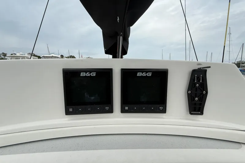 Slide: The Image of B&G navigation displays on 2022 J Boats J/112E sailboat dashboard. - 15