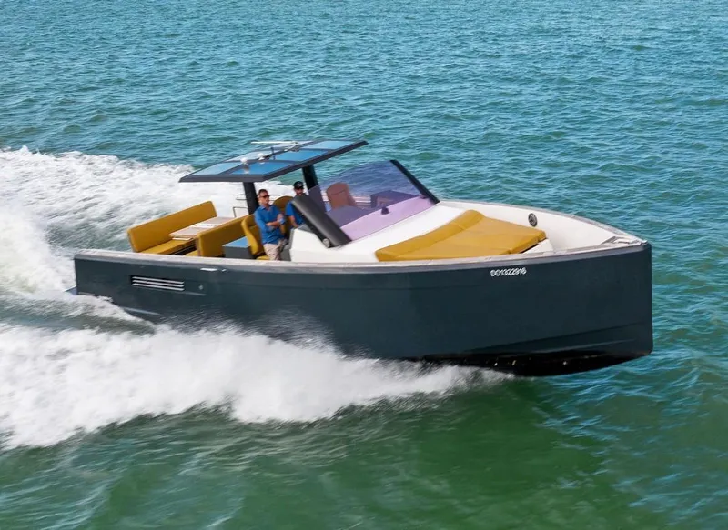 The Image of 2011 Fjord 40 Open yacht cruising on blue ocean waters. - 0