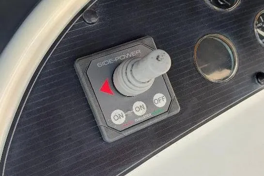 Slide: The Image of Control panel of 1998 Bayliner 4788 Pilot House Motoryacht with Side-Power thruster switch. - 11