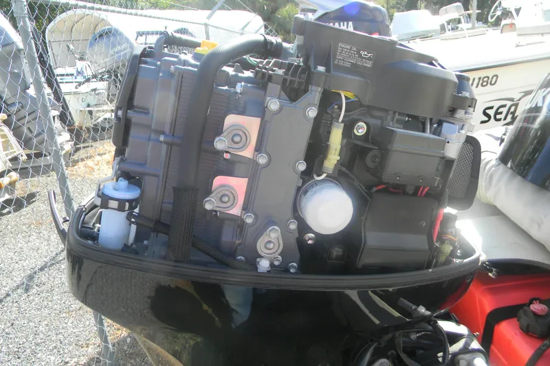 Slide: The Image of 2023 SeaArk 1660 c/c boat battery and fuel tank setup. - 3