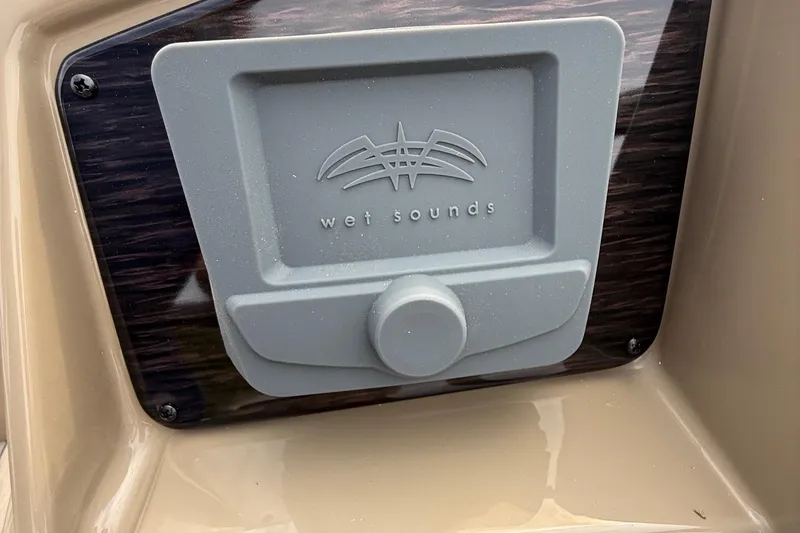 Slide: The Image of Speaker control panel on 2026 Sylvan X-1 CLZ DH boat, featuring Wet Sounds logo. - 11