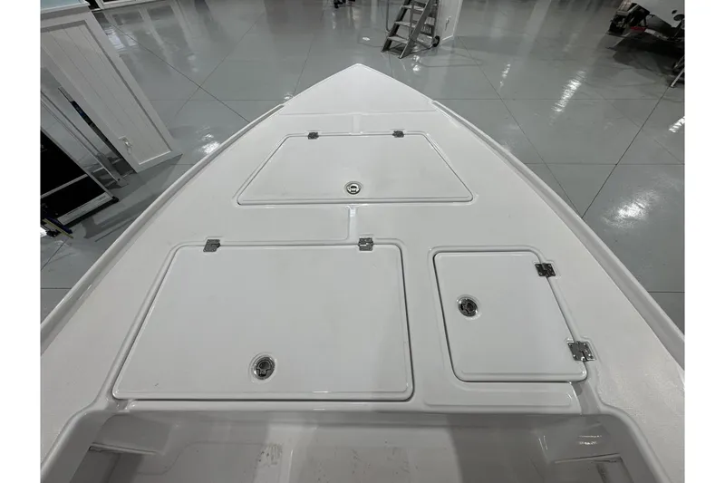 Slide: The Image of 2026 Action Craft 20 Flatsmaster with Yamaha SHO VMAX engine in showroom. - 9