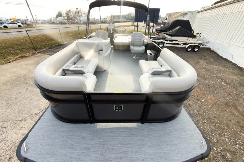 Slide: The Image of 2026 Godfrey Sweetwater Xperience 22' Tritoon with spacious seating and modern design. - 8