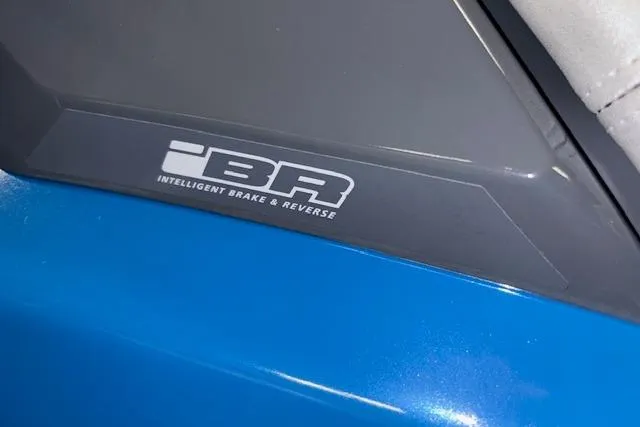 Slide: The Image of 2018 Sea-Doo GTX 155 with Intelligent Brake and Reverse (iBR) system, blue and gray detail. - 13