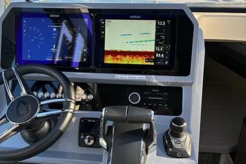 Slide: The Image of Navan C30 2025 dashboard with advanced navigation and control systems. - 32