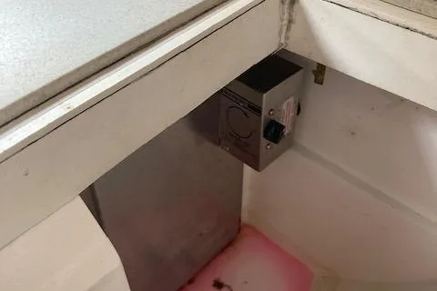 Slide: The Image of Catalina 30 Mk III 1995 interior detail with electrical component and countertop. - 17