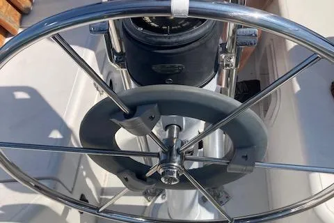 Slide: The Image of Steering wheel of a 1995 Catalina 30 Mk III sailboat. - 7