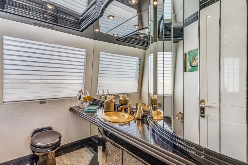Slide: The Image of Luxurious bathroom in 2001 Westship Skylounge yacht with elegant fixtures and modern design. - 48