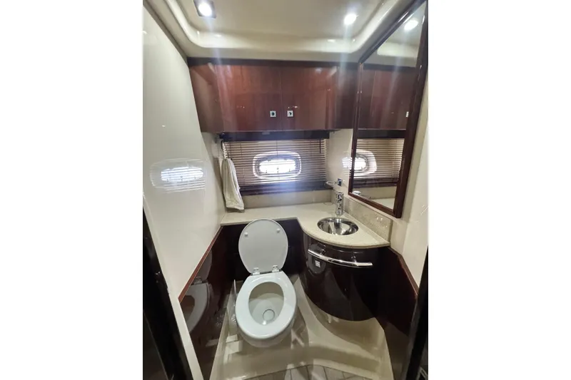 Slide: The Image of Luxurious bathroom in 2009 Sea Ray 470 Sundancer yacht with modern fixtures. - 28
