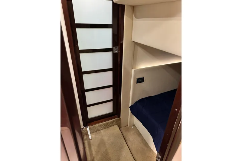 Slide: The Image of Interior cabin of 2009 Sea Ray 470 Sundancer yacht with modern door design. - 51