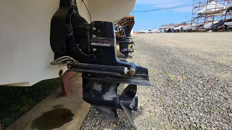 Slide: The Image of 2008 Sea Ray 205 Sport with MerCruiser outdrive in a boatyard. - 25