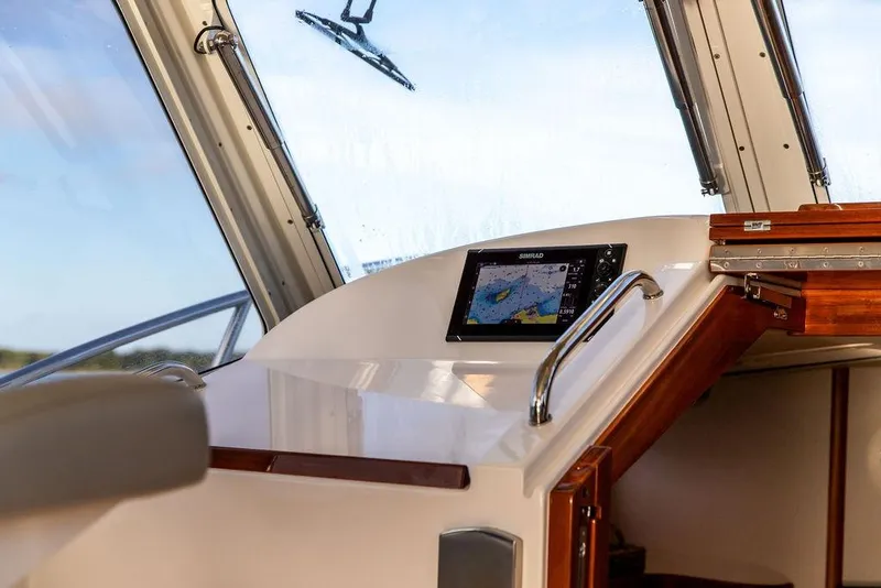 Slide: The Image of Interior view of 2018 MJM 43z boat with navigation system. - 29