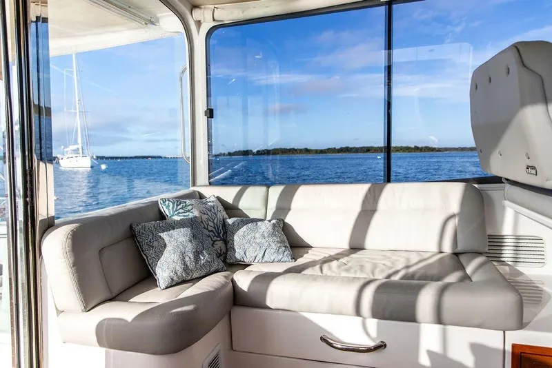 Slide: The Image of Luxurious interior of 2018 MJM 43z yacht with scenic ocean view. - 31