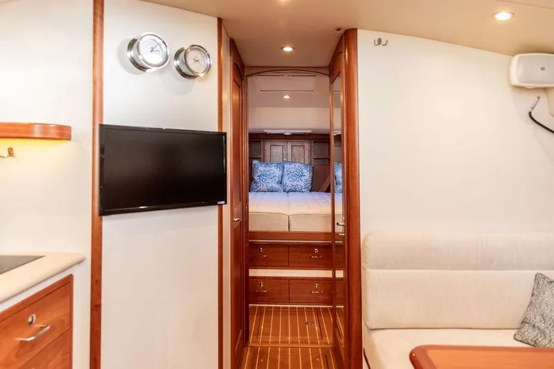 Slide: The Image of Luxurious interior of 2018 MJM 43z yacht with cozy bedroom and modern amenities. - 34