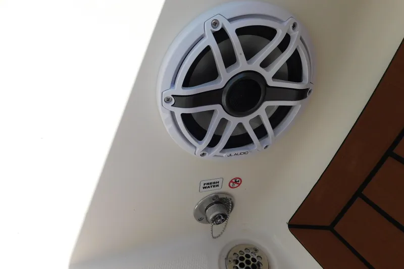 Slide: The Image of Speaker and fresh water outlet on 2026 Pathfinder 2400 TRS boat. - 27