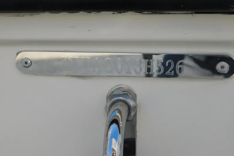 Slide: The Image of 2026 Pathfinder 2400 TRS boat identification plate with serial number. - 43