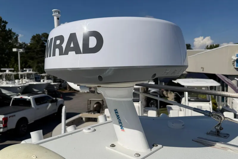 Slide: The Image of Radar system on 2023 Costa Custom Boats 264 HC, featuring Simrad technology. - 28