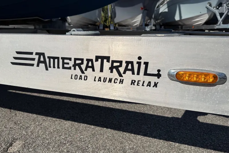 Slide: The Image of Trailer with AmeraTrail branding for Costa Custom Boats 2023 model 264 HC. - 72