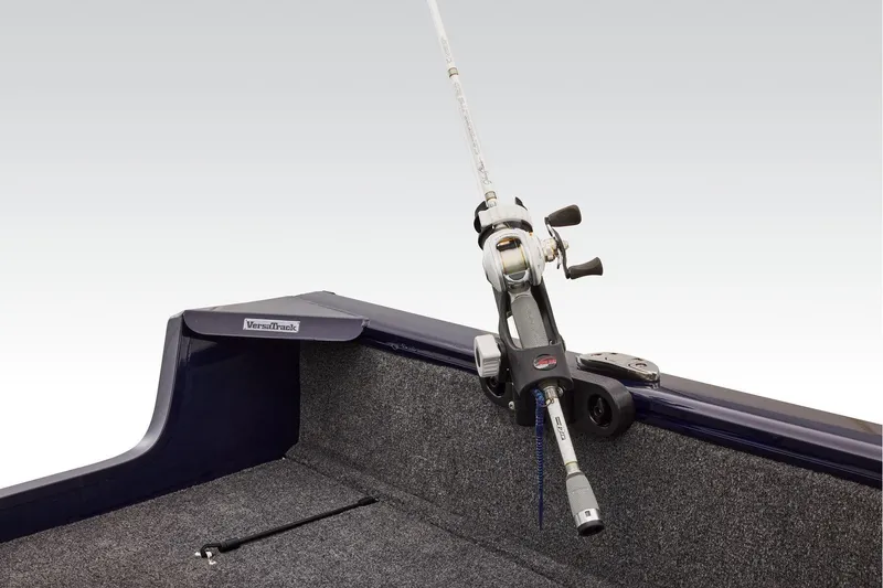 Slide: The Image of Manufacturer Provided Image: Fishing rod holder on 2026 Tracker Pro Guide V-175 WT boat with Versatrack system. - 42