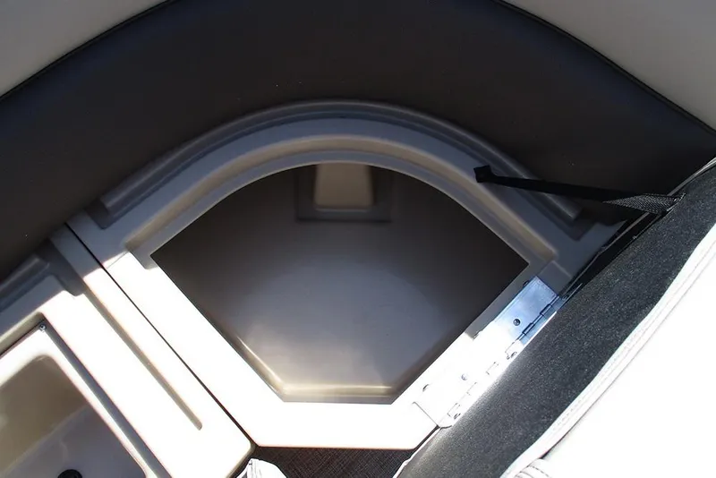 Slide: The Image of Interior storage compartment of 2026 Bentley Pontoons 223 Legacy Swingback boat. - 20