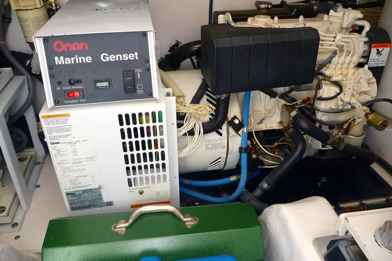 Slide: The Image of Engine room of 2006 Tiara 44' Sovran with Onan Marine Genset. - 39