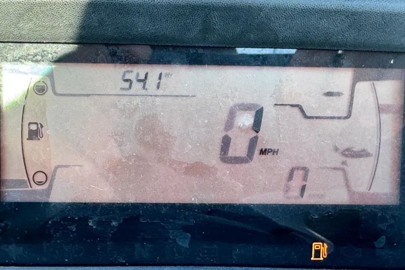Slide: The Image of Dashboard of 2021 Sea-Doo GTI SE 130 showing 0 MPH and fuel indicator. - 9