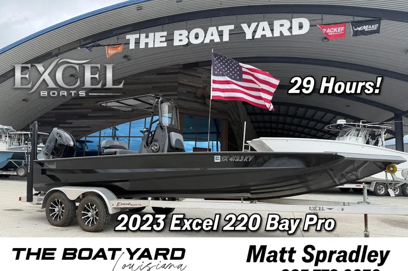 The Image of 2023 Excel 220 Bay Pro boat at The Boat Yard, American flag, 29 hours usage. - 1