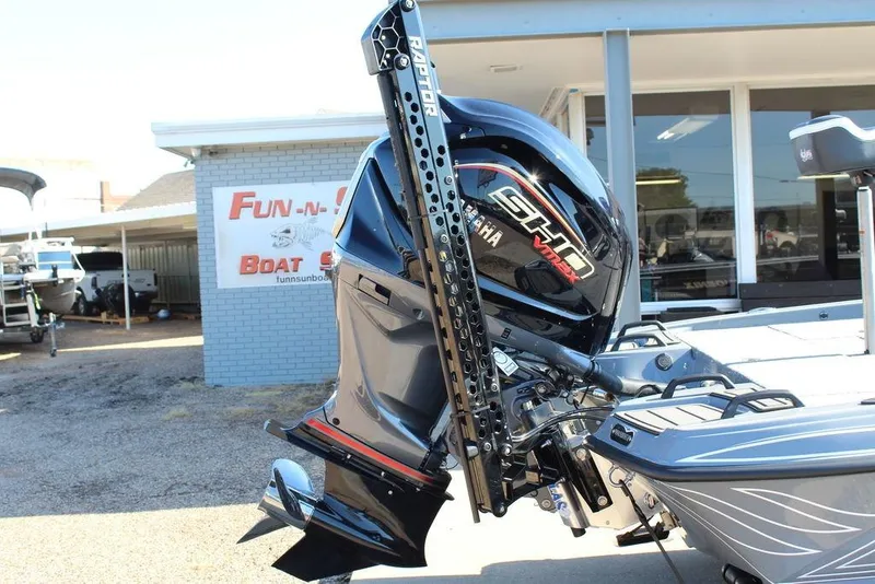 Slide: The Image of 2026 Phoenix 921 ELITE boat with Yamaha SHO VMAX engine at dealership. - 4