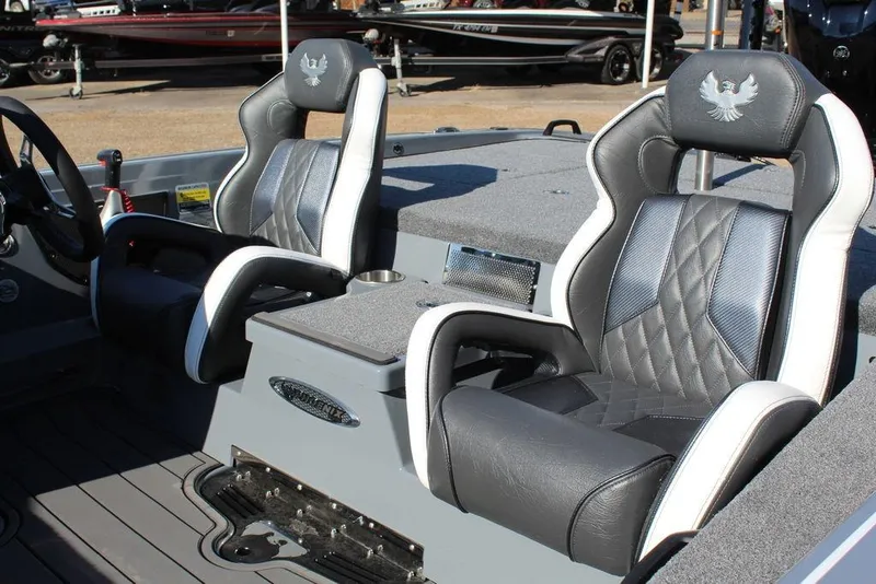 Slide: The Image of 2026 Phoenix 921 ELITE boat interior with luxury seating and modern design. - 8