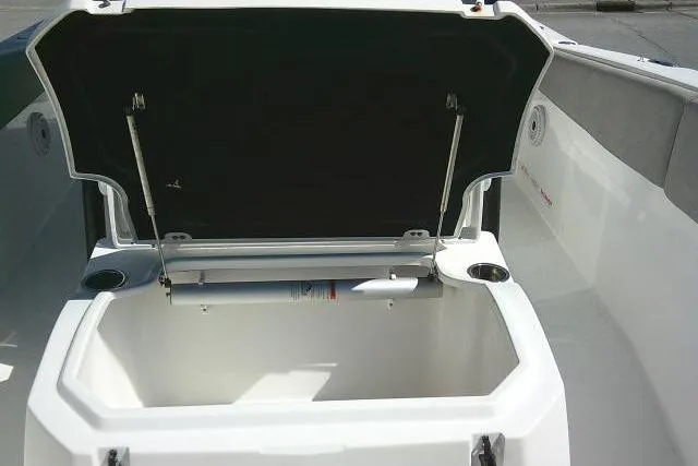 Slide: The Image of Open storage compartment on 2021 Sea Fox 288 Commander boat. - 29