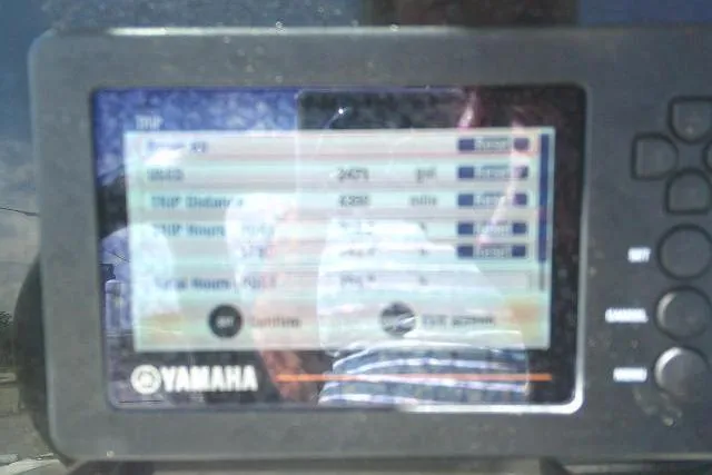 Slide: The Image of Yamaha display on 2021 Sea Fox 288 Commander boat showing trip data and fuel information. - 68