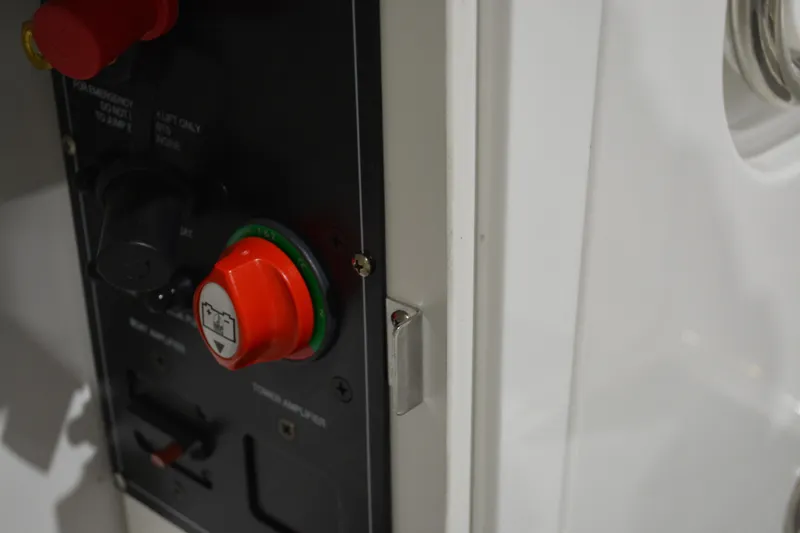 Slide: The Image of Close-up of 2026 Monterey M-45 control panel with emergency stop button. - 15