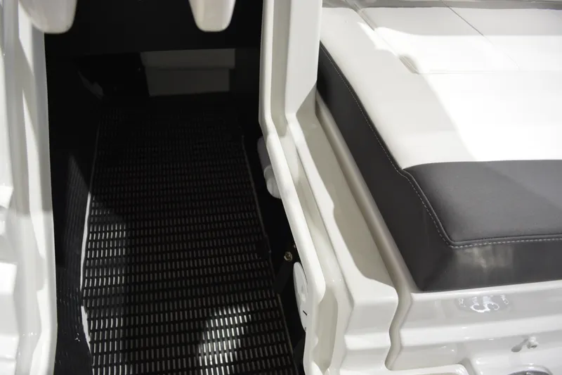 Slide: The Image of Interior of 2026 Monterey M-45 boat with sleek seating and textured flooring. - 21