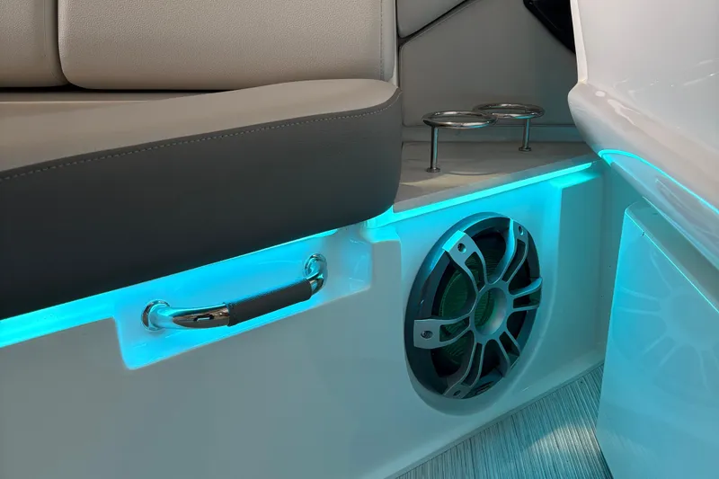 Slide: The Image of Luxury kitchen area on 2025 Searay 400 SLX yacht with grill and sink. - 3