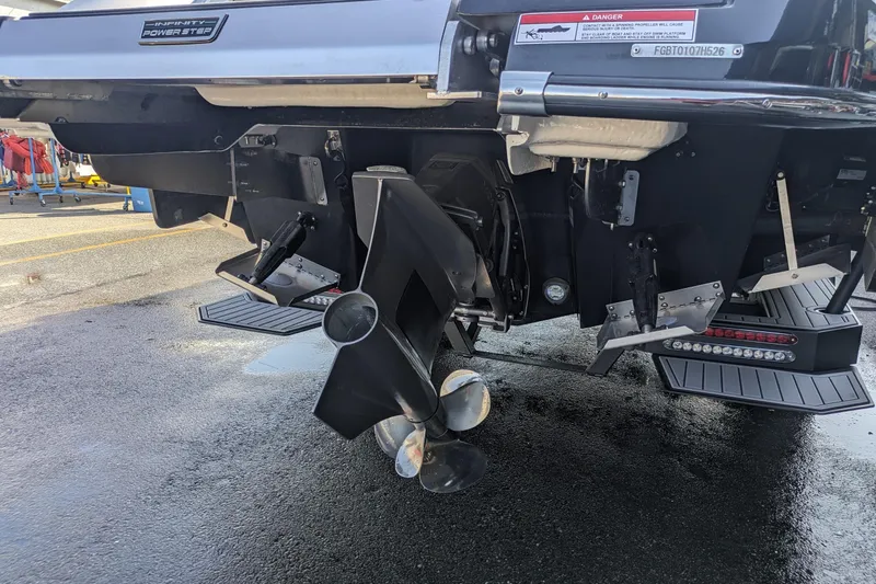 Slide: The Image of 2026 Chaparral 6 GTS boat stern with propeller and Infinity Power Step. - 36