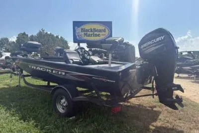 Slide: The Image of 2019 Tracker Pro Team 175 TF boat with Mercury engine at BlackBeard Marine dealership. - 5