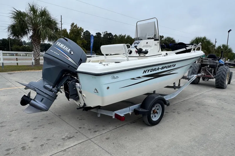 Slide: The Image of 2007 Hydra-Sports Lightning 180 CC boat with Yamaha outboard motor on trailer. - 5