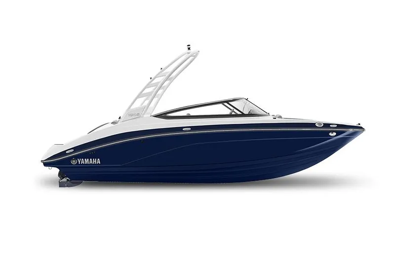The Image of Manufacturer Provided Image: 2026 Yamaha Boats 195S, sleek blue and white design, side view. - 0