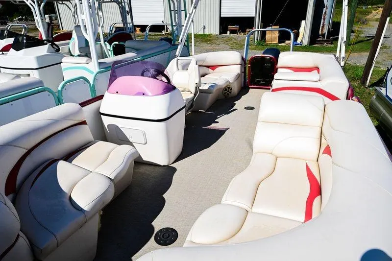 Slide: The Image of 2022 Aloha Pontoon Mahalo 23 with spacious seating and modern design. - 7