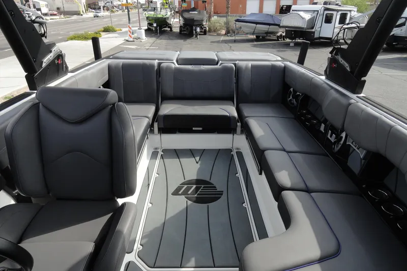 Slide: The Image of 2021 Malibu Wakesetter 23 LSV interior with spacious seating and modern design. - 20