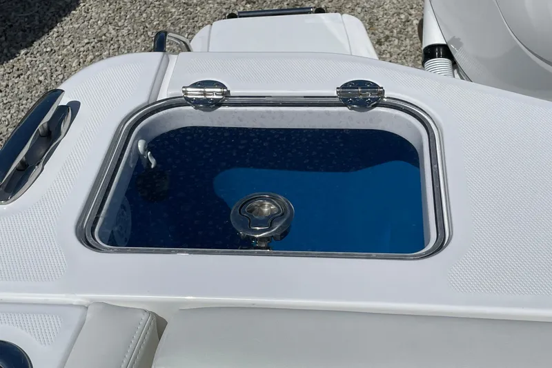 Slide: The Image of Livewell on 2026 Everglades 285 Center Console boat, featuring sleek design and functionality. - 19