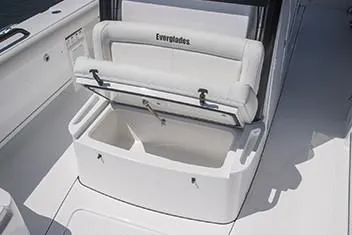 Slide: The Image of Manufacturer Provided Image: 2020 Everglades 273 Center Console boat with open storage compartment. - 11