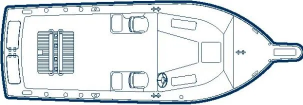 Slide: The Image of Dashboard of 2005 Albemarle 248 Express Fisherman with navigation screen and gauges. - 31