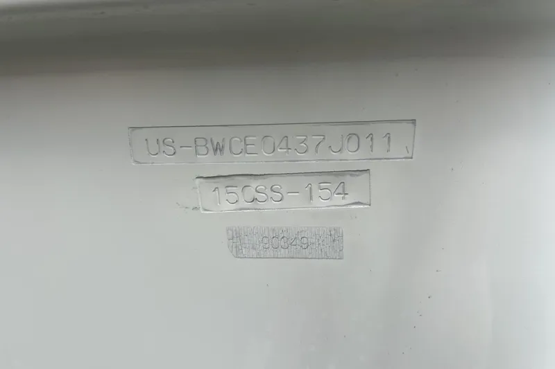 Slide: The Image of Hull identification number on 2011 Boston Whaler 160 Super Sport boat. - 24